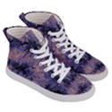 Purple and yellow abstract Women s Hi-Top Skate Sneakers View3