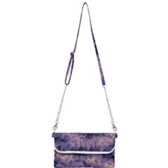 Purple And Yellow Abstract Mini Crossbody Handbag by Dazzleway