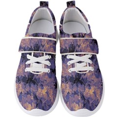 Purple And Yellow Abstract Men s Velcro Strap Shoes by Dazzleway