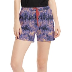 Purple And Yellow Abstract Runner Shorts