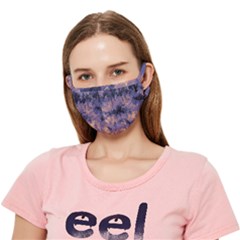 Purple And Yellow Abstract Crease Cloth Face Mask (adult)