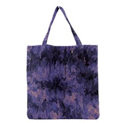 Purple And Yellow Abstract Grocery Tote Bag by Dazzleway