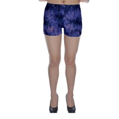 Purple And Yellow Abstract Skinny Shorts by Dazzleway