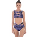 Purple and yellow abstract Bandaged Up Bikini Set  View1