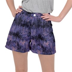 Purple And Yellow Abstract Ripstop Shorts by Dazzleway