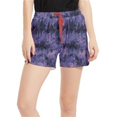 Purple And Yellow Abstract Runner Shorts by Dazzleway