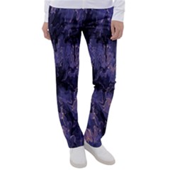 Purple And Yellow Abstract Women s Casual Pants