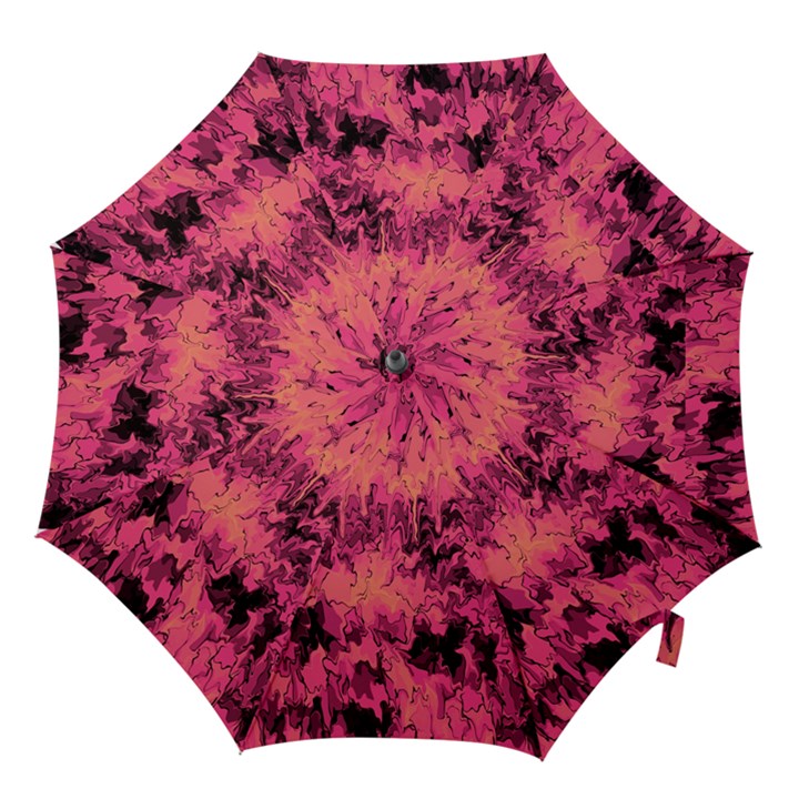 Pink abstract Hook Handle Umbrellas (Small)