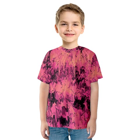 Pink Abstract Kids  Sport Mesh Tee by Dazzleway