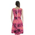 Pink abstract Sleeveless Waist Tie Chiffon Dress View2