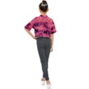 Pink abstract Kids Mock Neck Tee View2