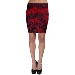 Red Abstract Bodycon Skirt by Dazzleway