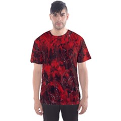 Red Abstract Men s Sport Mesh Tee