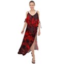 Red abstract Maxi Chiffon Cover Up Dress View1