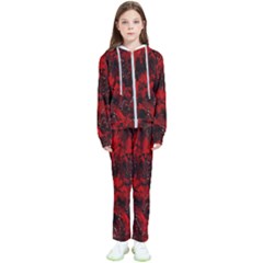 Red Abstract Kids  Tracksuit