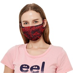 Red Abstract Crease Cloth Face Mask (adult)