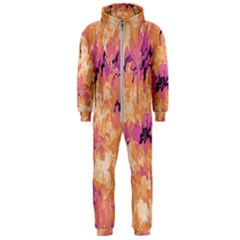 Yellow And Pink Abstract Hooded Jumpsuit (men)  by Dazzleway