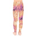 Yellow and pink abstract Kids  Leggings View2