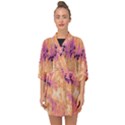 Yellow and pink abstract Half Sleeve Chiffon Kimono View1