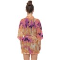 Yellow and pink abstract Half Sleeve Chiffon Kimono View2