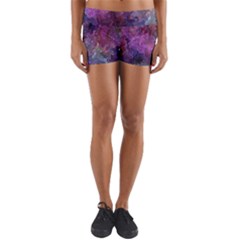 Multicolored Abstract Yoga Shorts by Dazzleway