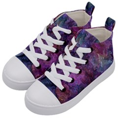 Multicolored Abstract Kids  Mid-top Canvas Sneakers by Dazzleway