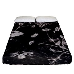 Dark Floral Artwork Fitted Sheet (king Size)