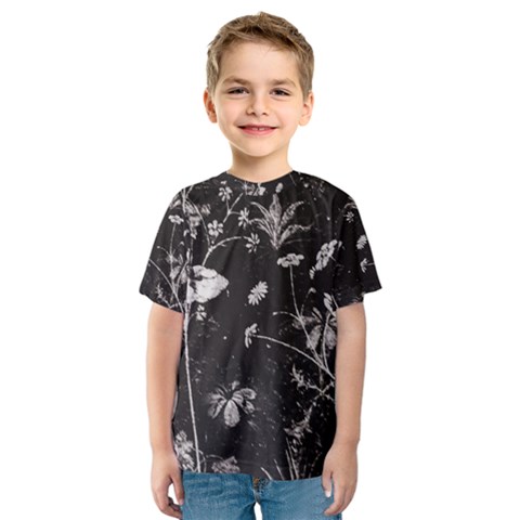 Dark Floral Artwork Kids  Sport Mesh Tee by dflcprintsclothing