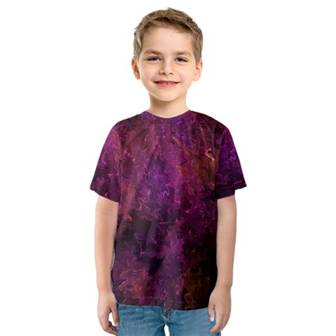 Red Melty Abstract Kids  Sport Mesh Tee by Dazzleway