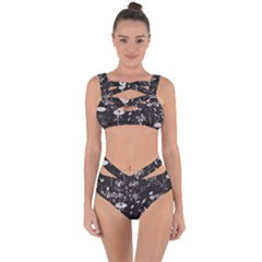 Dark Floral Artwork Bandaged Up Bikini Set  by dflcprintsclothing