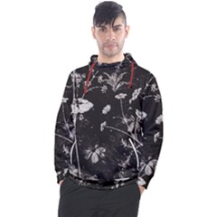 Dark Floral Artwork Men s Pullover Hoodie