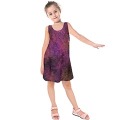 Red Melty Abstract Kids  Sleeveless Dress by Dazzleway