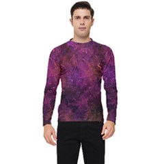 Red Melty Abstract Men s Long Sleeve Rash Guard