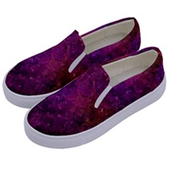 Red Melty Abstract Kids  Canvas Slip Ons by Dazzleway