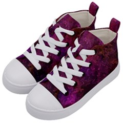 Red Melty Abstract Kids  Mid-top Canvas Sneakers by Dazzleway