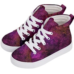 Red Melty Abstract Kids  Hi-top Skate Sneakers by Dazzleway