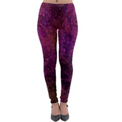 Red Melty Abstract Lightweight Velour Leggings by Dazzleway