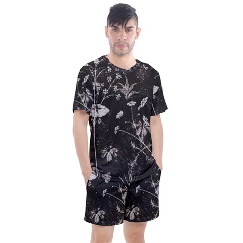 Dark Floral Artwork Men s Mesh Tee And Shorts Set by dflcprintsclothing