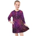 Red melty Abstract Kids  Quarter Sleeve Shirt Dress View1