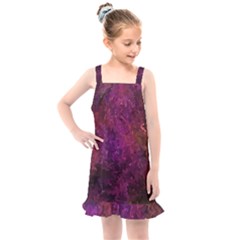 Red Melty Abstract Kids  Overall Dress by Dazzleway