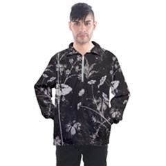 Dark Floral Artwork Men s Half Zip Pullover by dflcprintsclothing