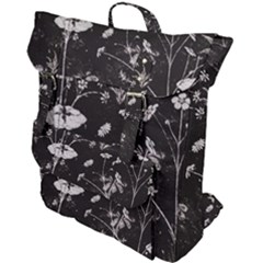 Dark Floral Artwork Buckle Up Backpack