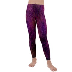 Red Melty Abstract Kids  Lightweight Velour Leggings by Dazzleway