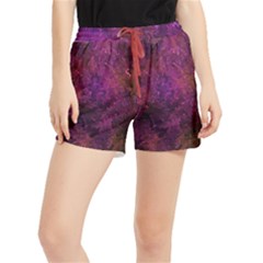 Red Melty Abstract Runner Shorts by Dazzleway