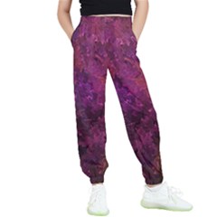 Red Melty Abstract Kids  Elastic Waist Pants by Dazzleway