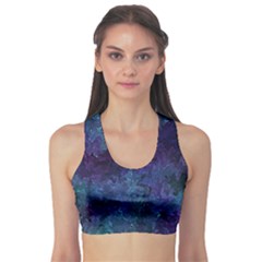 Glassy Melty Abstract Sports Bra by Dazzleway