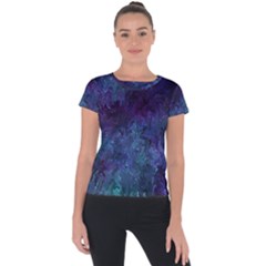 Glassy Melty Abstract Short Sleeve Sports Top  by Dazzleway