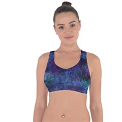 Glassy Melty Abstract Cross String Back Sports Bra by Dazzleway