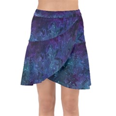 Glassy Melty Abstract Wrap Front Skirt