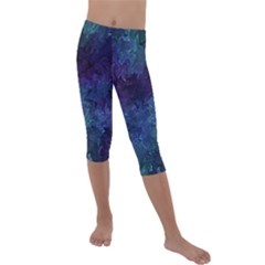 Glassy Melty Abstract Kids  Lightweight Velour Capri Leggings  by Dazzleway